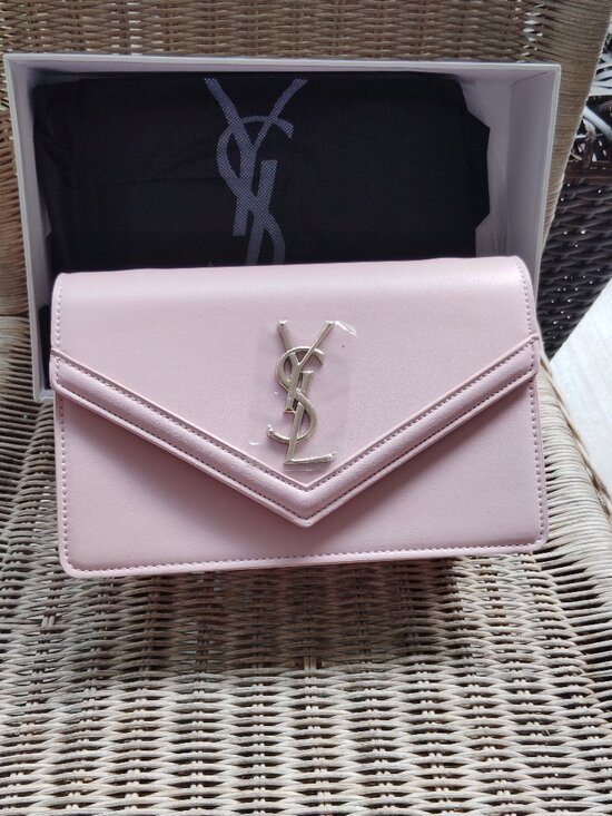 Yves Saint Laurent Handbags - Ladies cute soft pink YSL shoulder bag with gold strap